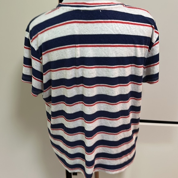 Sundry Striped Navy and Red T-Shirt M - Picture 4 of 10